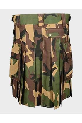 Woodland Camouflage Army Utility Kilt