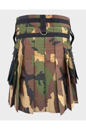 Woodland Camouflage Kilt for Men
