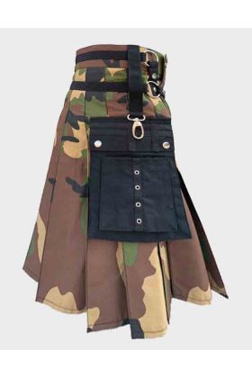Woodland Camouflage Kilt for Men