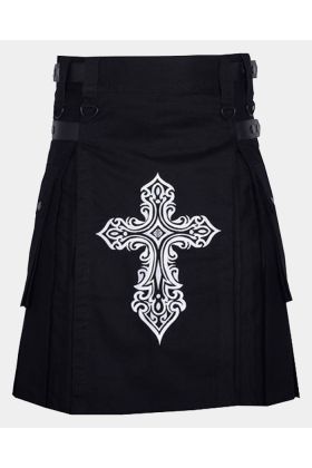New Embroidered Celtic Kilt