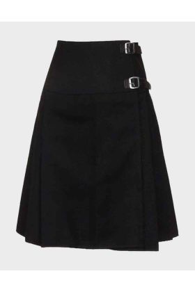 Plain Modern Black Mini Kilt